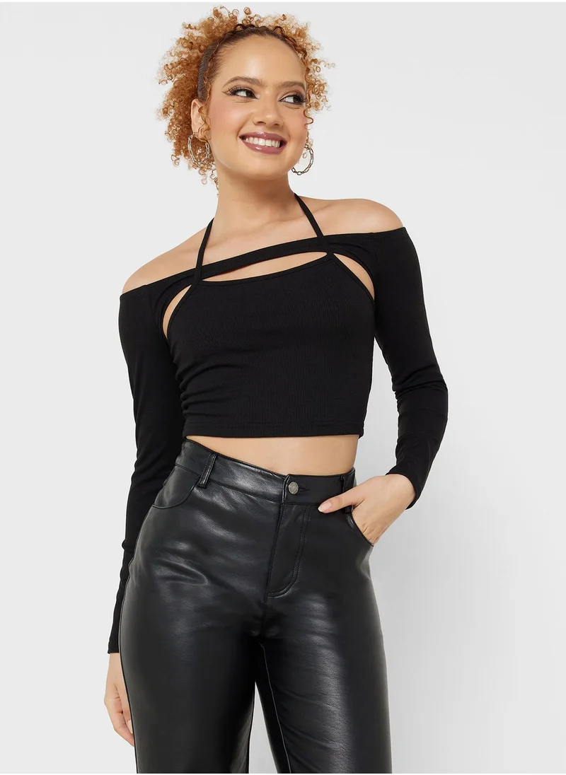 جينجر Urban Minx Cutout Back Crop Top