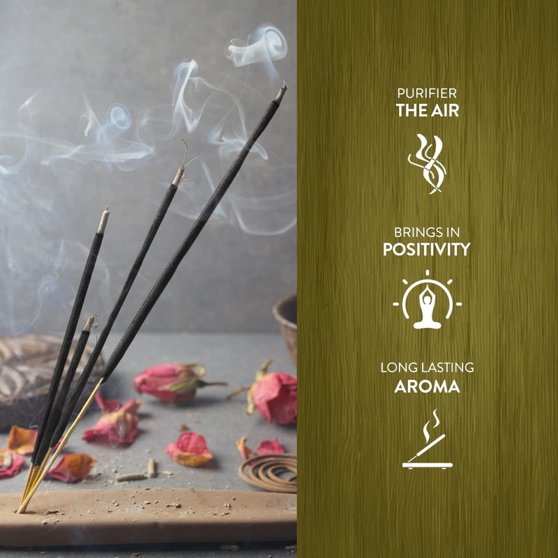 HEM عصا بخور هيم ياسمين ثمين سوداء 120 عصا أغارباتي للعبادة انتعاش التأمل رائحة زهرية عناصر غرفة الصلاة للمنزل وقت الاحتراق 3540 دقيقة - Image 3