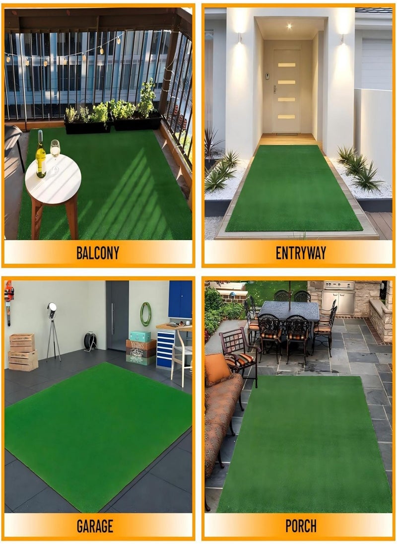 GOOTOY - Artificial Grass Carpet Indoor Outdoor Garden Lawn Landscape Synthetic Grass Mat Realistic Thick Turf Lawn Rug Carpet Fake Grass Carpet - Image 1
