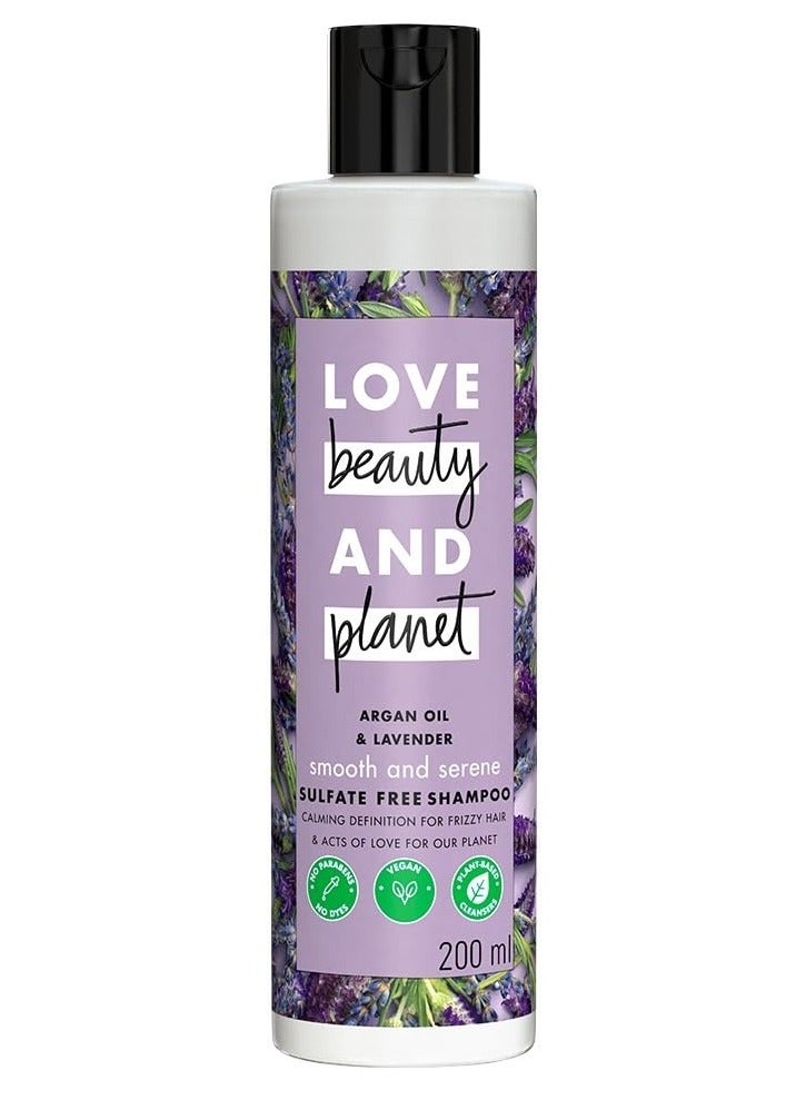 Argan Oil and Lavender Sulfate Free Smooth and Serene Shampoo|| No Parabens|| No Dyes|| 200ml