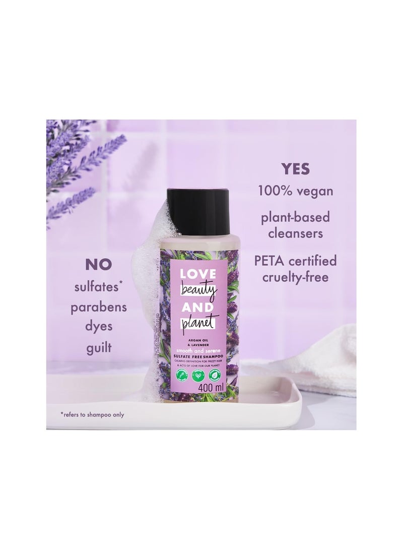 Argan Oil and Lavender Sulfate Free Smooth and Serene Shampoo|| No Parabens|| No Dyes|| 200ml