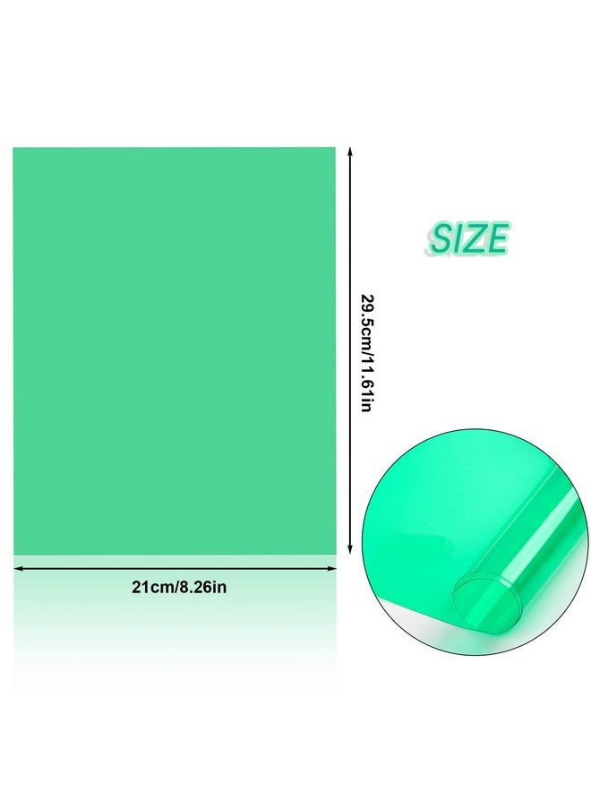 DERAYEE DERAYEE 10 Pcs Christmas Gel Filter, 11.6 x 8.3 Inches Correction Gel Light Filter, Transparent Color Film Plastic Sheets for Reading, Lighting, Photography (Red & Green)  - Image 2