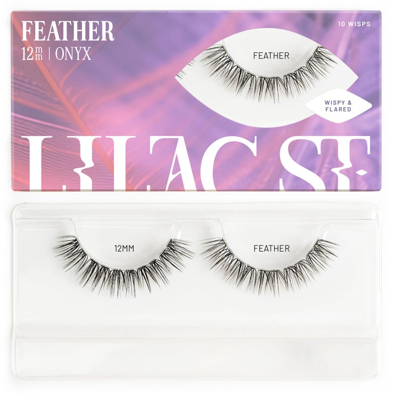 Lilac St. Lilac St - Feather Natural Faux Eyelash Clusters (12mm) - Cat Eye Look - DIY Lash Extension Wisps - Lightweight & Lifelike - Lasts 10 Days - Cruelty Free, Vegan, Women Founded - 10 Lashes - Image 1
