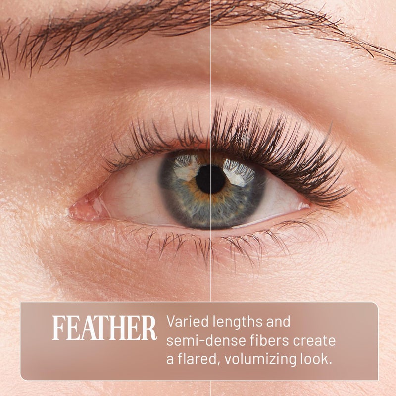 Lilac St. Lilac St - Feather Natural Faux Eyelash Clusters (12mm) - Cat Eye Look - DIY Lash Extension Wisps - Lightweight & Lifelike - Lasts 10 Days - Cruelty Free, Vegan, Women Founded - 10 Lashes - Image 2