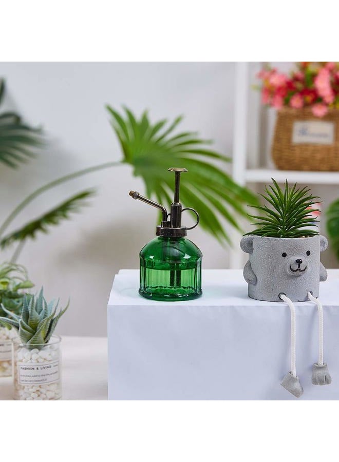 Ebristar Glass Plant Mister Spray Bottle, 6.5" Tall Vintage Plant Spritzer Watering Can, Succulent Watering Bottle with Top Pump, Small Plant Sprayer Mister for Indoor Outdoor House Plant - Dark Green - Image 5