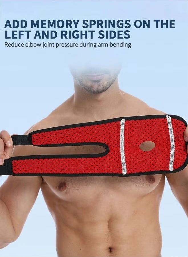 Generic Elbow Brace, Adjustable Elbow Support With Dual-Spring Stabilizer, Sports Injury Pain Relief and Protection, Elbow Support Arm Wrap Strap,Sports Protective Equipment  - Image 2