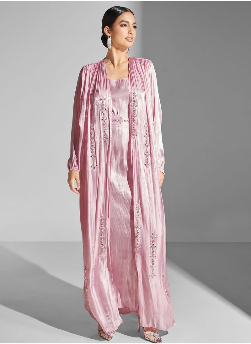 hayas closet - Embellished Belted Dress - Image 1
