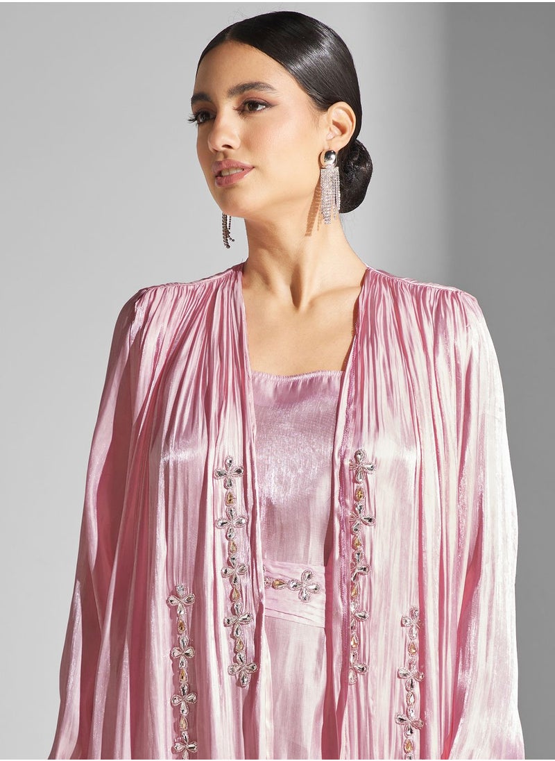 hayas closet - Embellished Belted Dress - Image 1