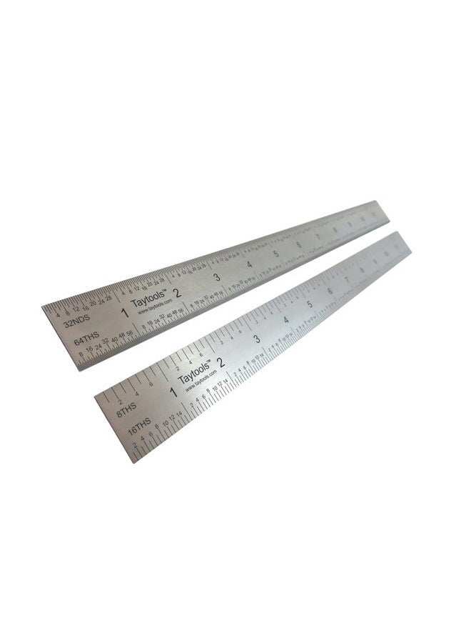 Taytools 30cm Rigid Machinist Rule Ruler Hardened Spring Steel 4R Graduations in 0.3cm , 0.2cm , 0.08cm and 0.04cm MRSAE-12 - Image 3