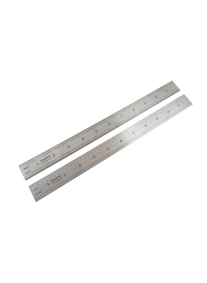 Taytools 30cm Rigid Machinist Rule Ruler Hardened Spring Steel 4R Graduations in 0.3cm , 0.2cm , 0.08cm and 0.04cm MRSAE-12 - Image 2