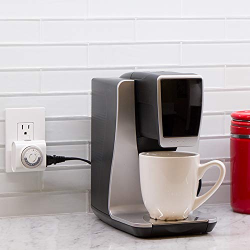 GE 24-Hour Indoor Plug-In Mechanical Outlet Timer, 1 Polarized Outlet, Timers for Electrical Outlets Indoor, Light Timers Indoor, 30 Minute Intervals, Daily ON/OFF Cycle, Christmas Tree Timer, 15119 - Image 5