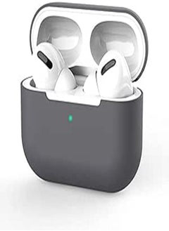 Front LED Visible, Supports Wireless & Shock Proof Protective Cover for For AirPods Pro Charging Case (Grey)