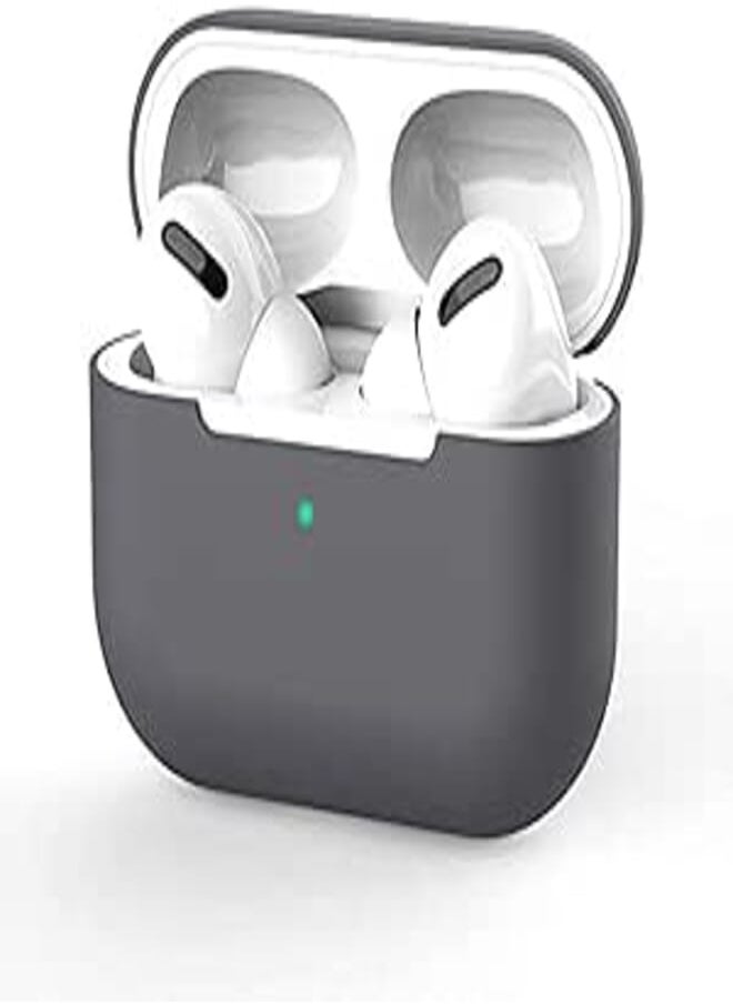 Generic - Front LED Visible, Supports Wireless & Shock Proof Protective Cover for For AirPods Pro Charging Case (Grey) - Image 1