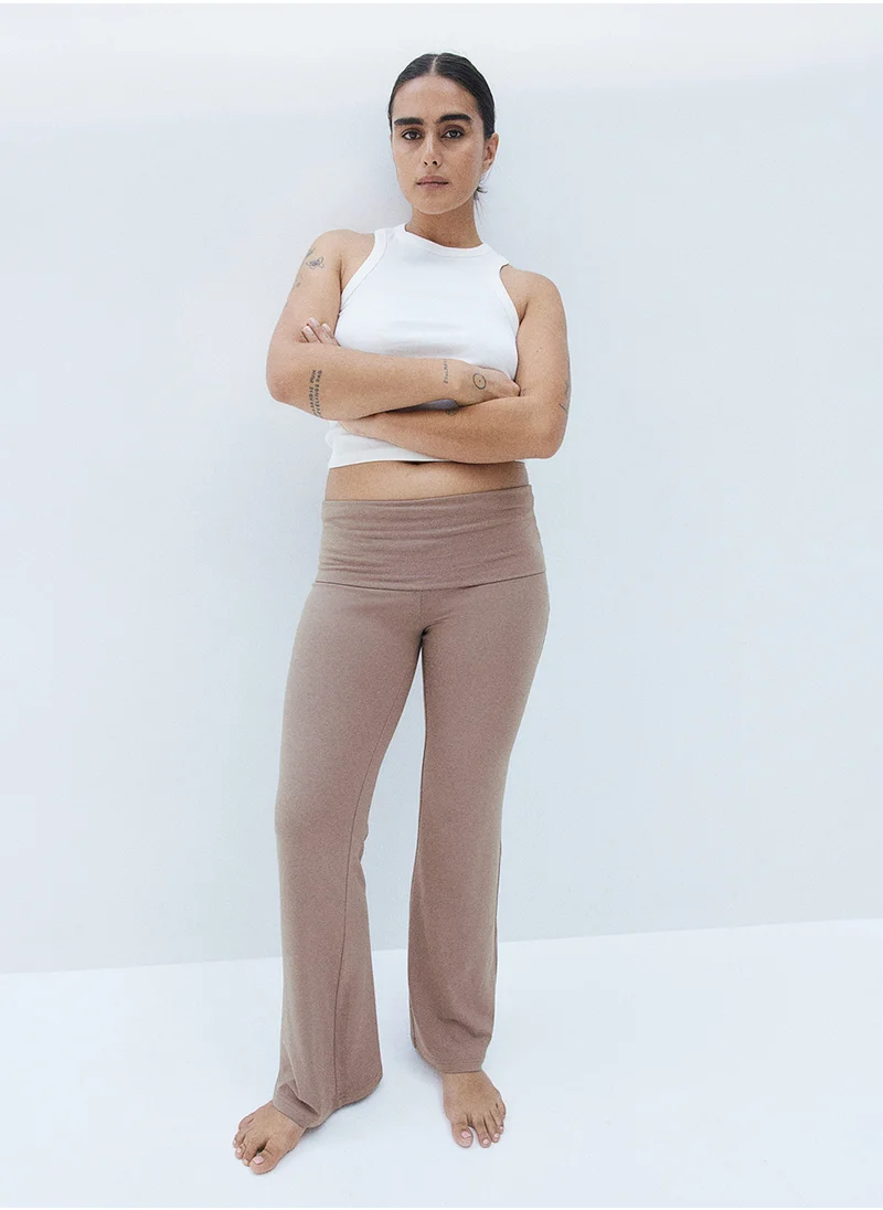 اتش اند ام Flared Jersey Trousers