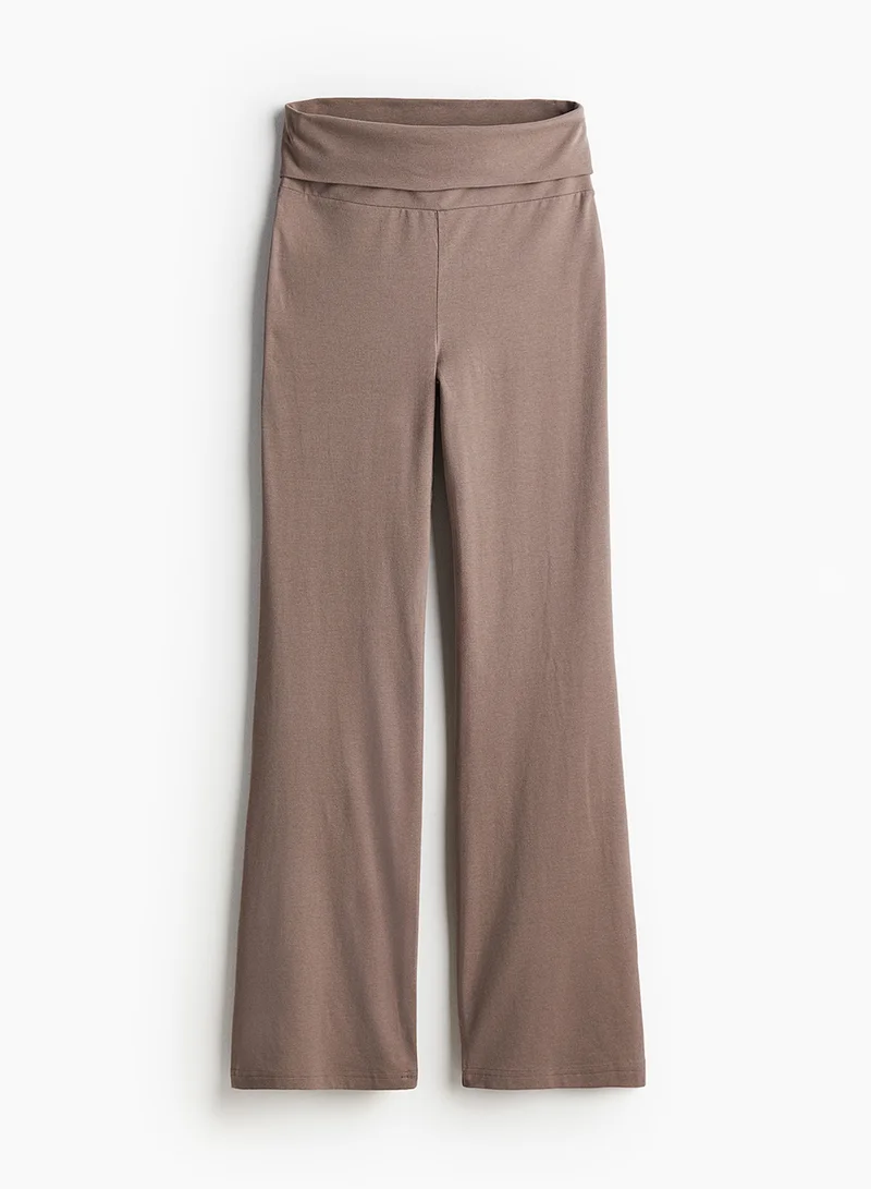 H&M Flared Jersey Trousers