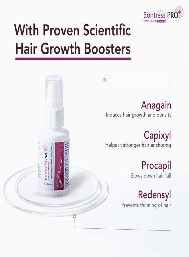 Bontress PRO+ Scalp Serum Fortified with Redensyl, Anagain, Capixyl,Procapil | Hair Serum for Hair Growth & Hair Fall 30ml - Image 2