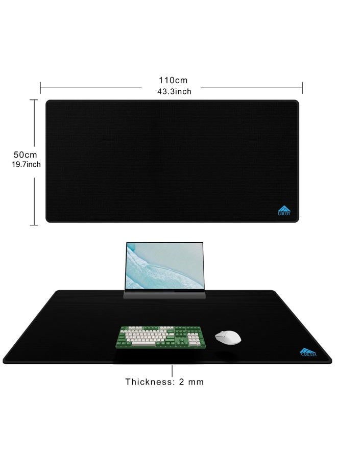 Cacoy Gaming Mouse Pad, Large Computer Mouse Mat for Desk, 43.3‘'x19.7‘' Non-Slip Desk Mats on The top of Desks for Home Office Gaming Work, Black - Image 3