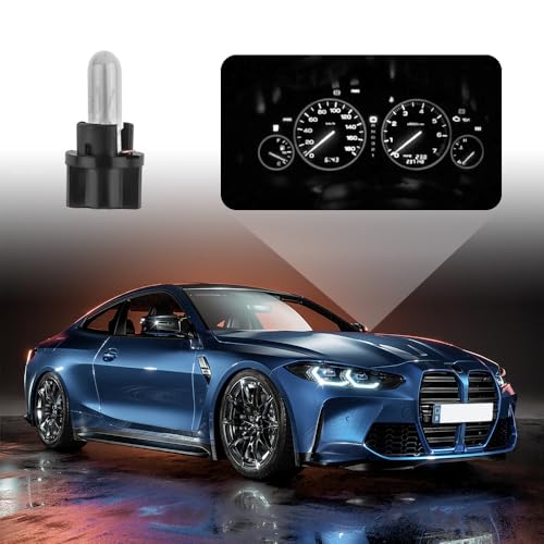 wedfish 20PCS T5 17 57 79 86 Halogen Instrument Cluster Bulbs with 20PCS Bulb Sockets,12V Dash Light Bulbs for Speedometer,Tachometer,Gauge Cluster,Universal Car Dashboard Light Bulbs (White) - Image 3