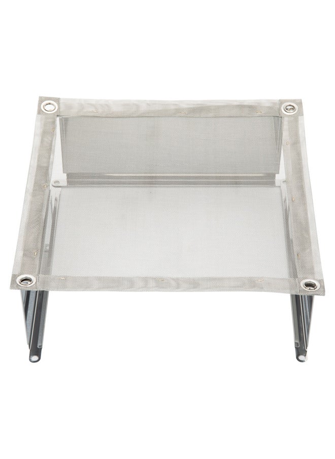 AL SANIDI Portable BBQ stove, Charcoal BBQ Stove, Silver, Size 24*24*19 Cm  - Image 2