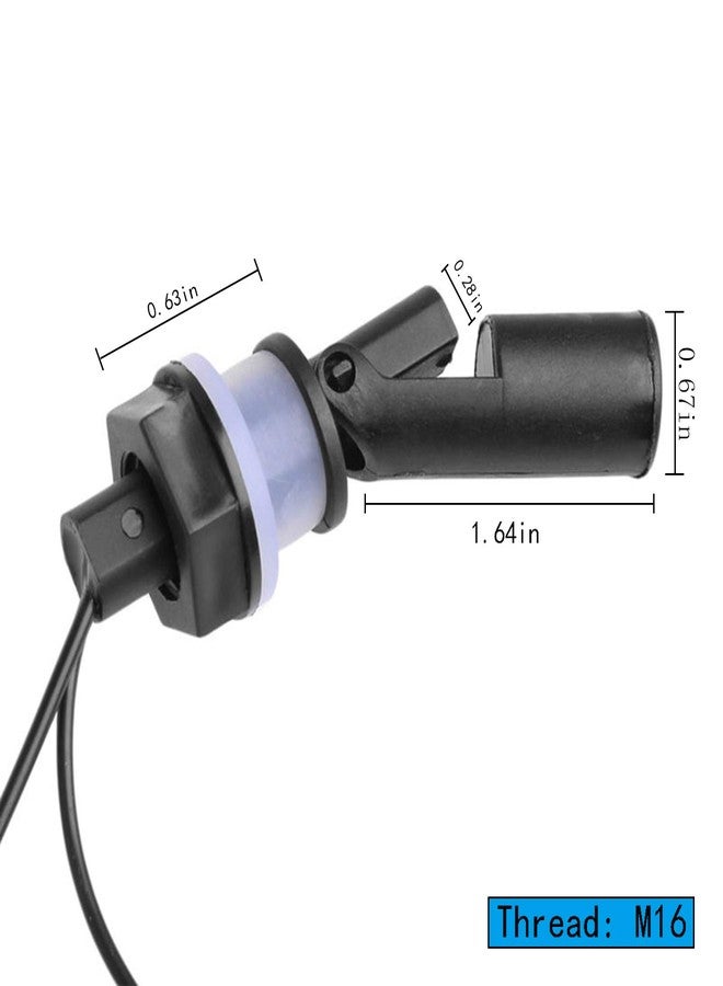 ماكسمورال مستشعر مستوى الماء M16 من ماكسمورال (قطعتان) - وحدة تحكم مضخة مياه تعمل بتيار مستمر 110 فولت - مفتاح عائم جانبي أفقي لحوض السمك وأحواض الأسماك وأحواض الزراعة المائية - Image 3