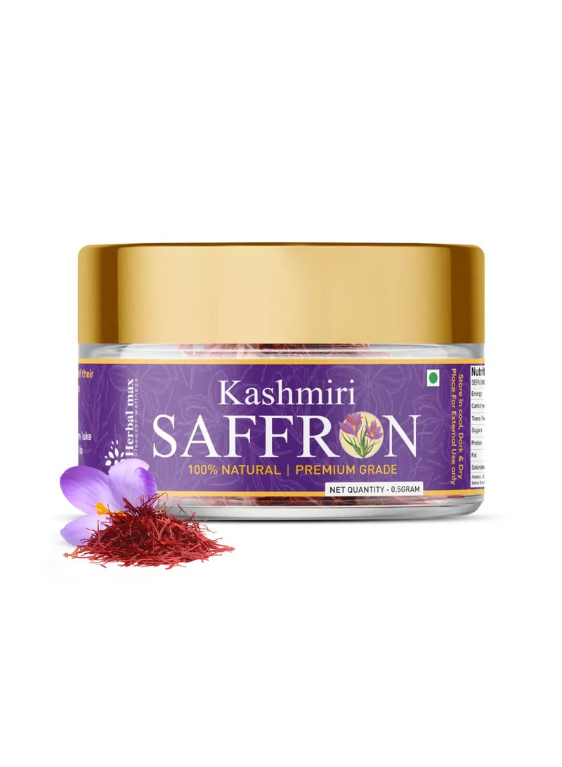 هيربال ماكس زعفران مونغرا كشميري أصلي/كيزر 0.5 جرام - Image 1