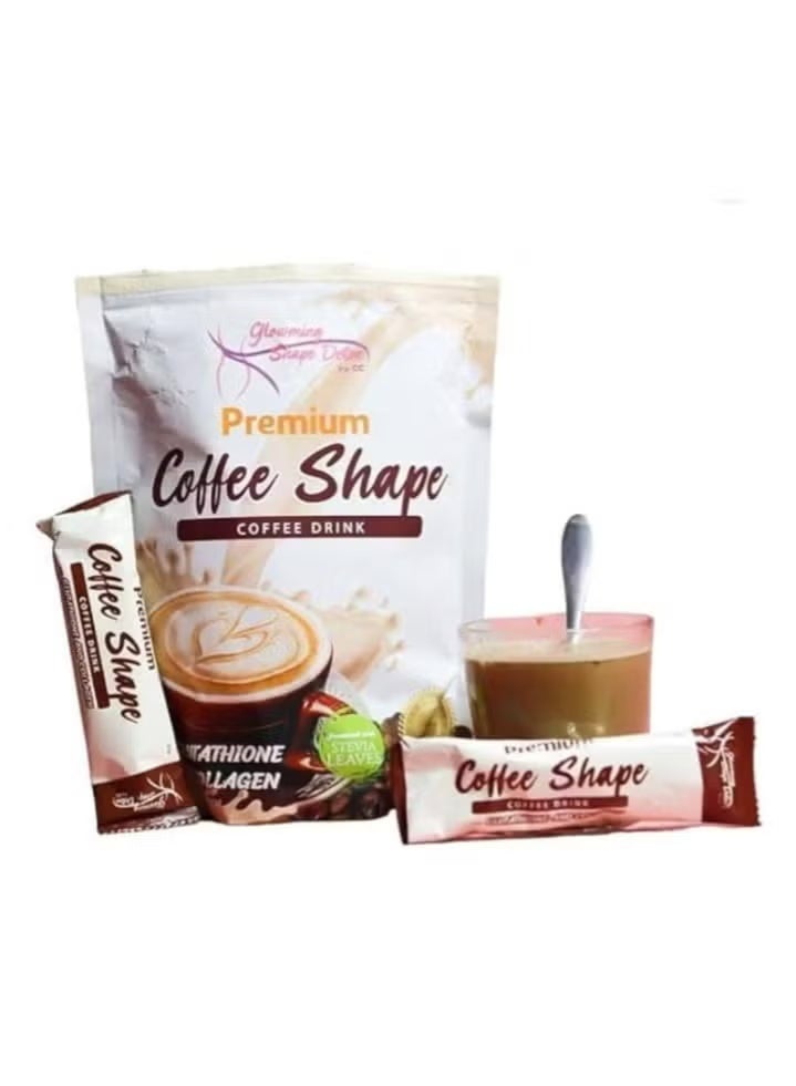 Cc Premium coffee-shaped glow detox drink with glutathione and collagen, 10 sachets x 20g