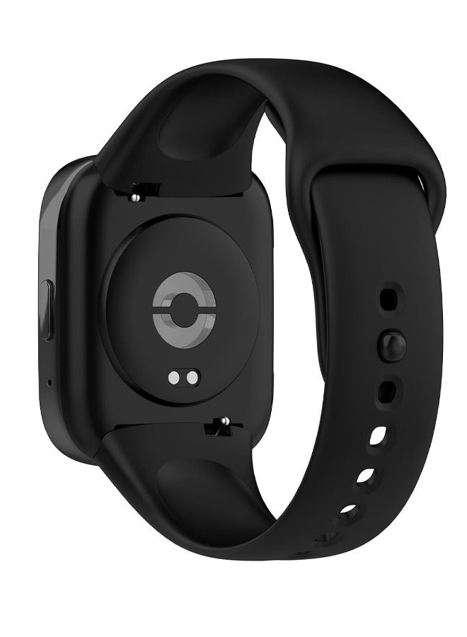 حزام بديل أنيق عالي الجودة لساعة Xiaomi Redmi Watch 3 Active/Redmi Watch 3 Lite باللون الأسود - Image 2