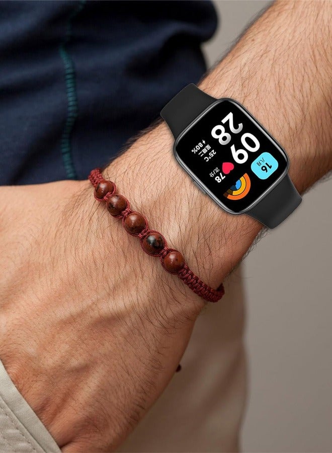 حزام بديل أنيق عالي الجودة لساعة Xiaomi Redmi Watch 3 Active/Redmi Watch 3 Lite باللون الأسود - Image 4