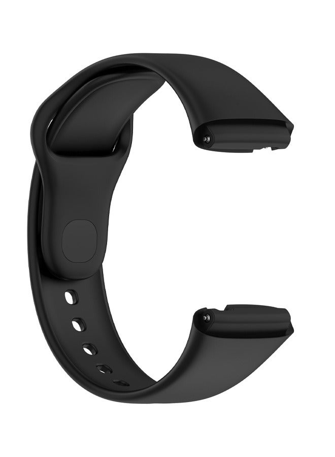 حزام بديل أنيق عالي الجودة لساعة Xiaomi Redmi Watch 3 Active/Redmi Watch 3 Lite باللون الأسود - Image 3