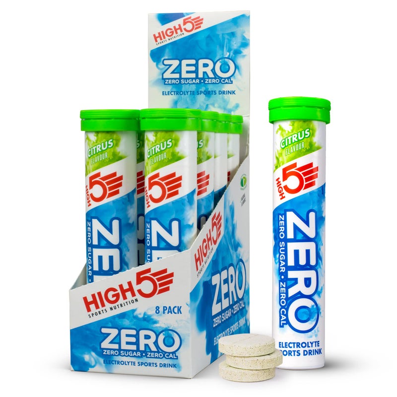 High5 ZERO Electrolyte Tablet - Hydration Tablets Enhanced with Vitamin C - 0 Calories & Sugar Free - Boost Hydration, Performance & Wellness - Citrus, 160 Tablets (20x, Pack of 8) - Image 1