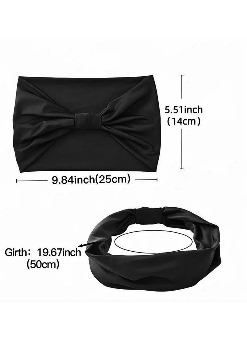 Bincoo 6 Pcs Sports Headbands for  Workout, Non-Slip Sweat Soft Hairbands Non Slip Wide Yoga Hair Bands for Running Yoga Daily Workout, Gym, Outdoor Activities for Women and Men(Black) - Image 3