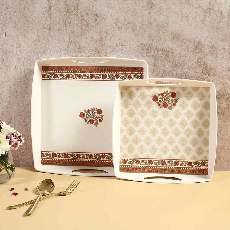 Wonderchef Venice Serving Trays - Royal Red (Set of 2) - Image 3