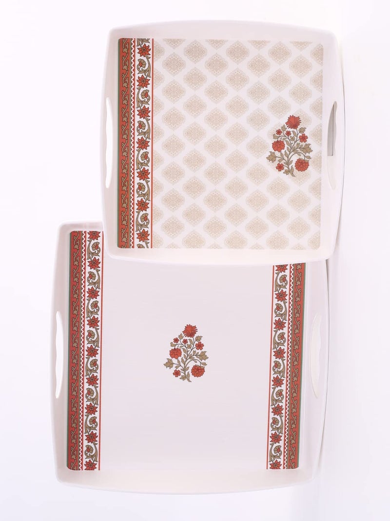 Wonderchef Venice Serving Trays - Royal Red (Set of 2) - Image 1