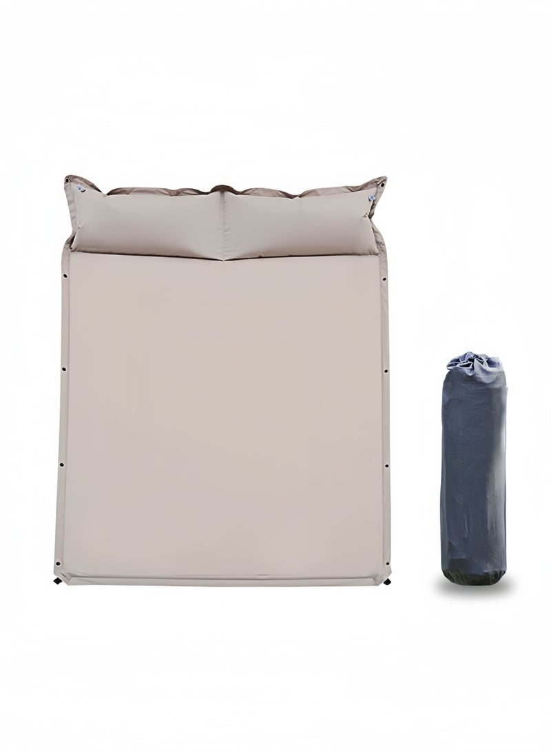 GGEROU Sleeping Pad for Camping Built-in Pump Self Inflation Air Mattress with Pillow for 2 Person 75.6’’*52’’ Full-Size 1.5 Inch Thickness with Carry Bag for Outdoor Backpacking Camping Hiking Travel  - Image 1