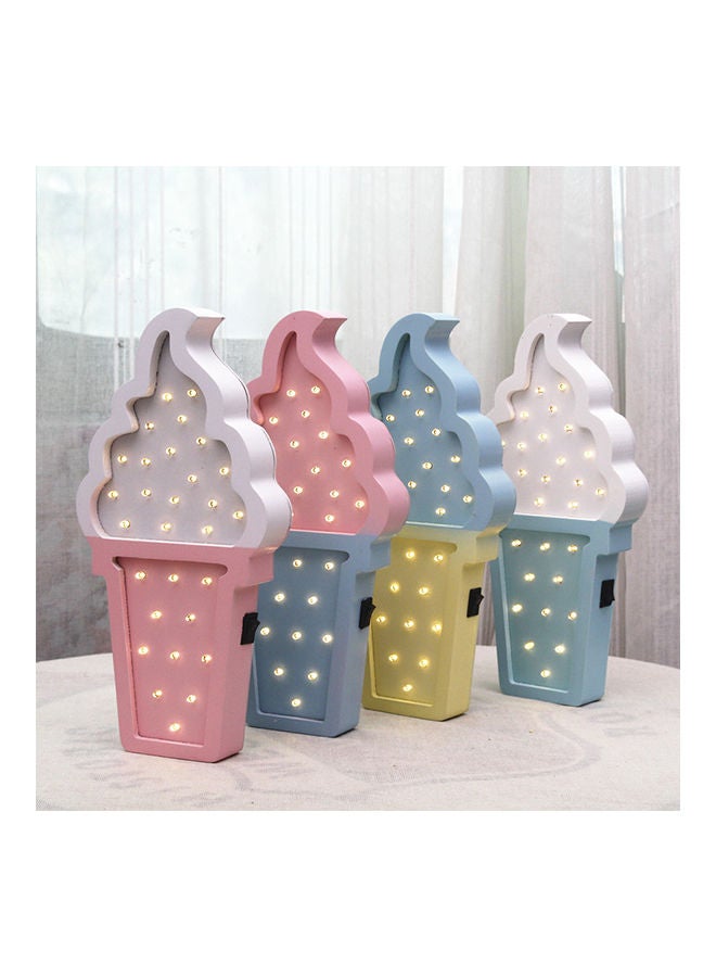 NIBEMINENT Night Light Wooden Lamp For Kid’s Bedroom Pink/Blue 15 x 29centimeter - Image 2