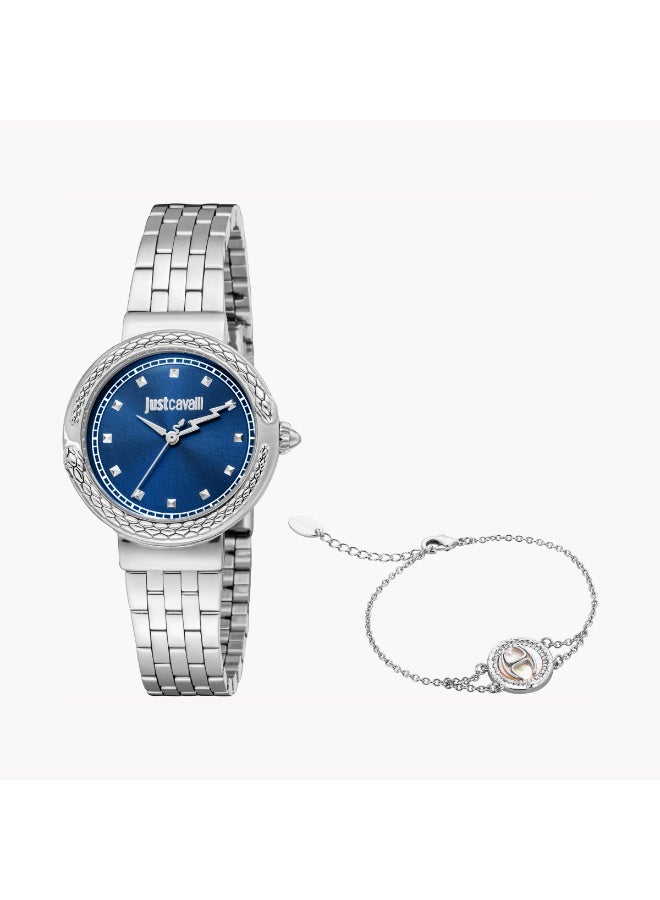 JUST CAVALLI JC1L311M0015 - BOLD ELEGANCE - STYLISH WOMEN'S WATCH WITH DARK BLUE DIAL - Image 3