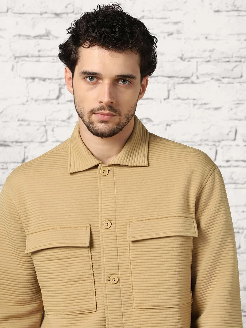 NOBERO  Quilted Jacket for Men in Parchment  | Best Price UAE