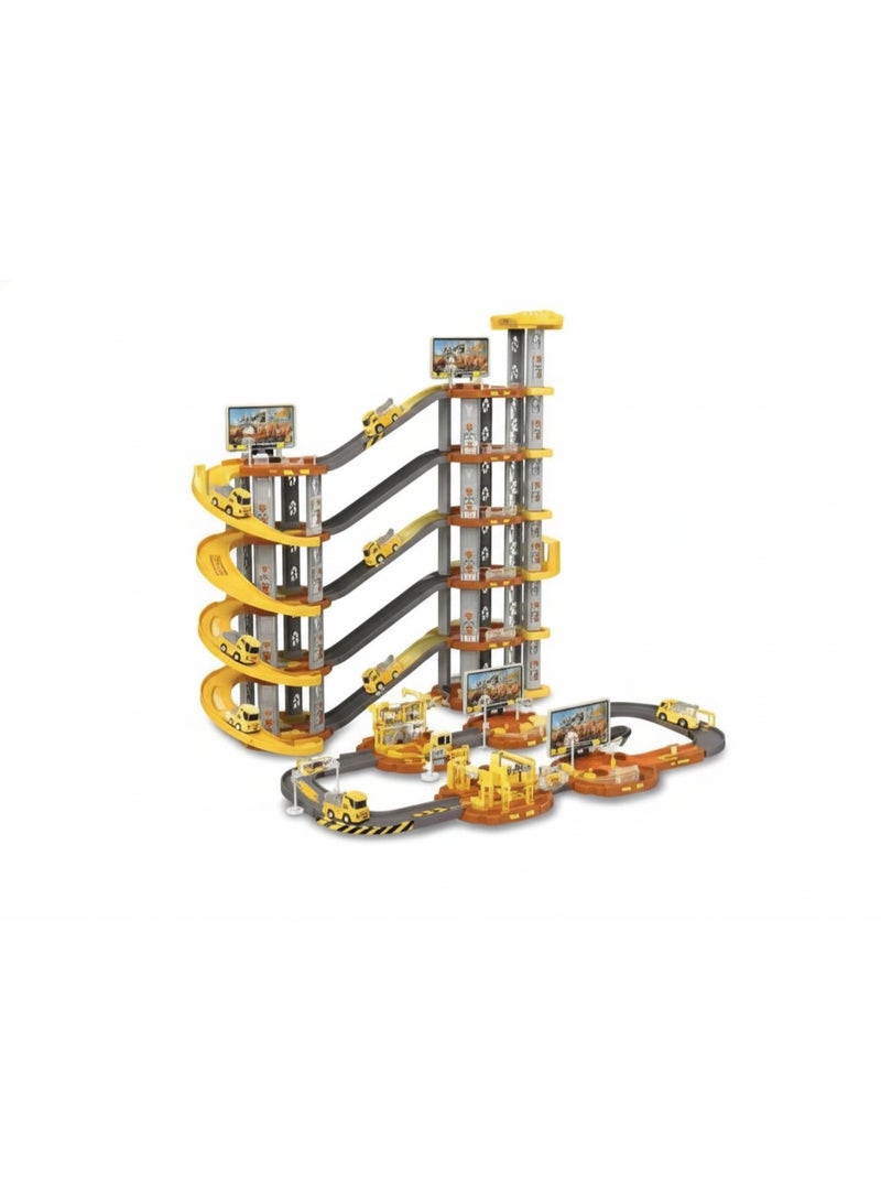 Building Toy, Multi-Story Construction Site, 152 Pieces, Includes Vehicles, Workers and Accessories, for Kids - Image 1