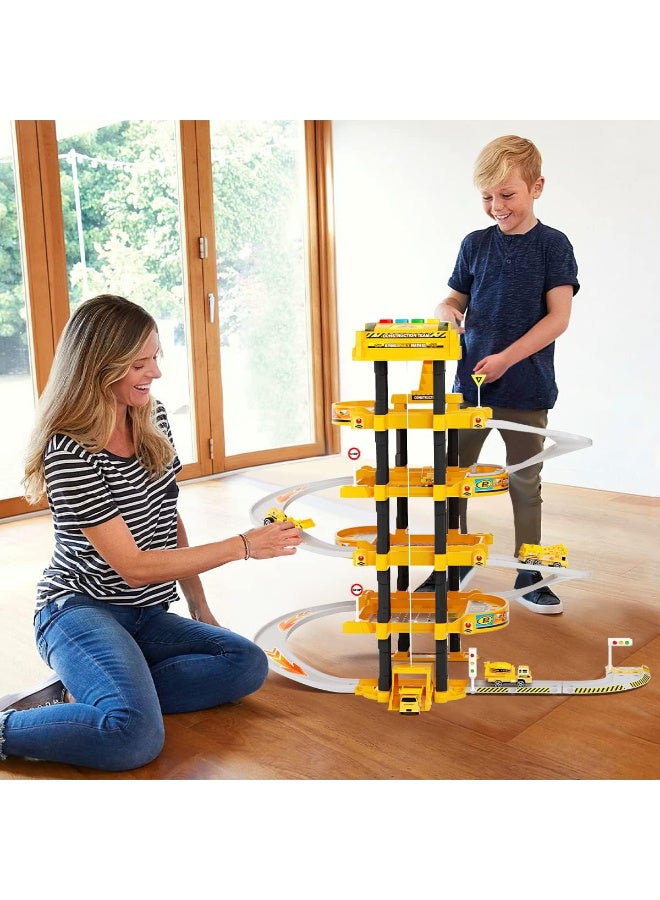Building Toy, Multi-Story Construction Site, 152 Pieces, Includes Vehicles, Workers and Accessories, for Kids - Image 3