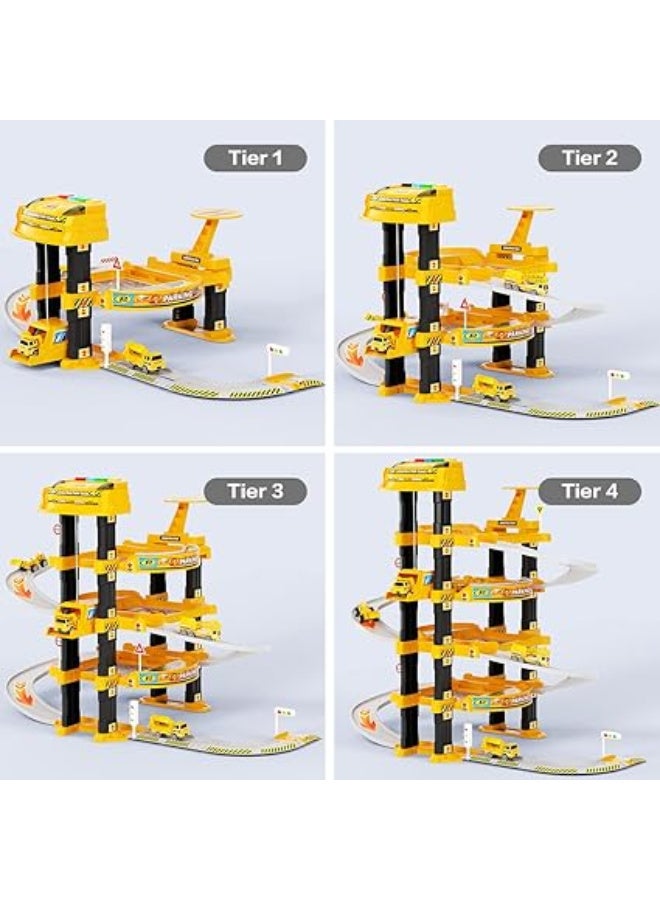 Building Toy, Multi-Story Construction Site, 152 Pieces, Includes Vehicles, Workers and Accessories, for Kids - Image 2