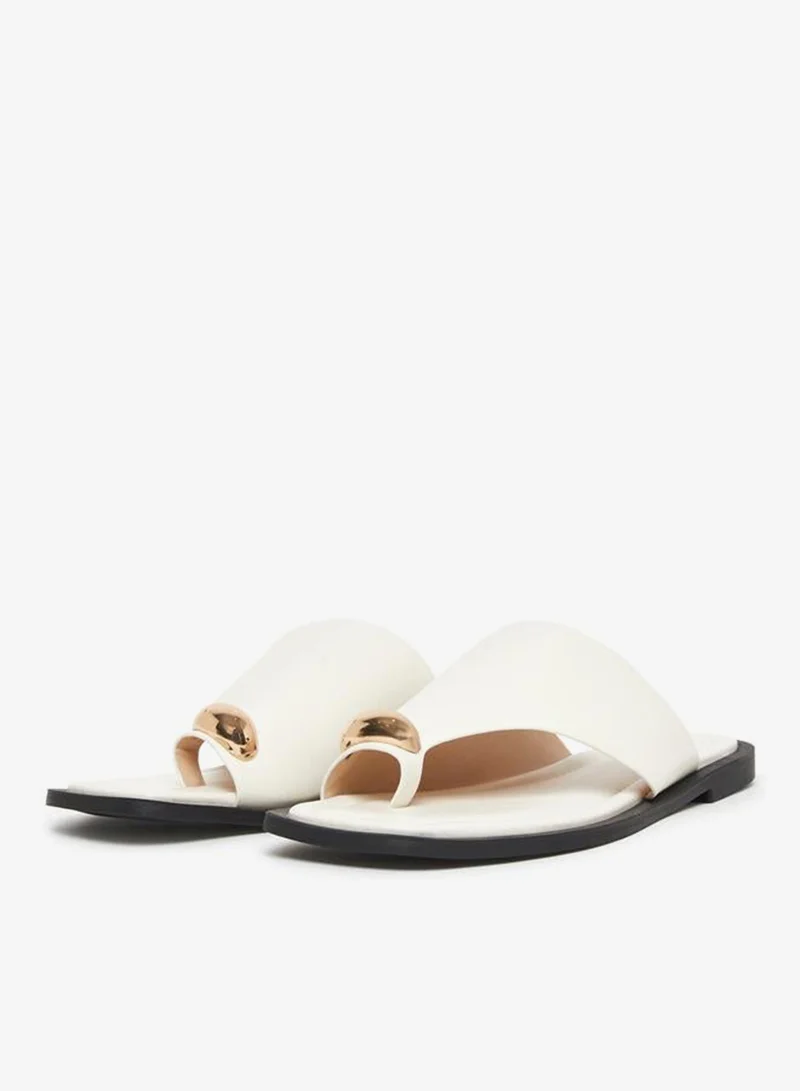 Styli Solid Toe Post Flat Sandals