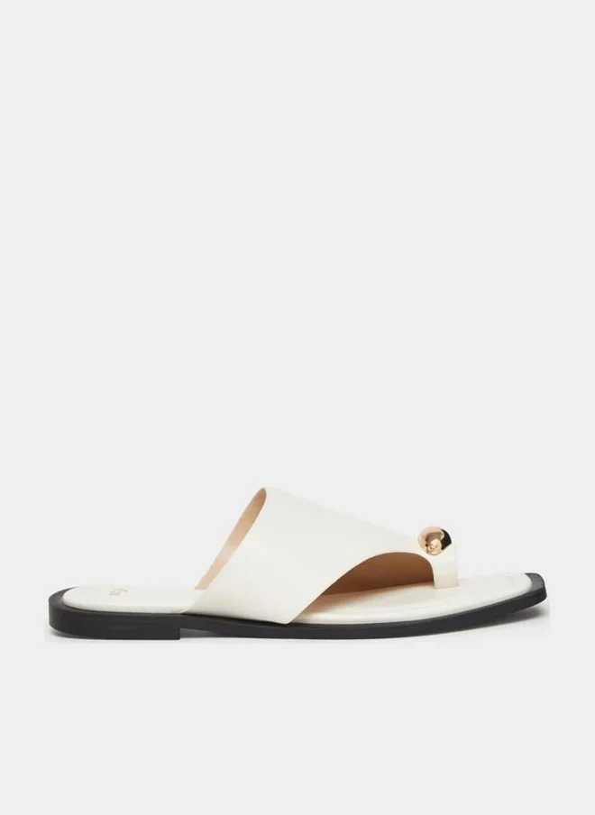 Styli Solid Toe Post Flat Sandals