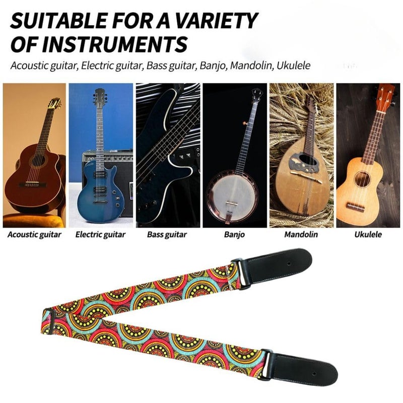 Mocking Bird Guitar Strap for Acoustic Adjustable Buckle Electric Guitar Strap Polyester Guitar Belt For Acoustic/Bass/Electric Guitar - Image 2