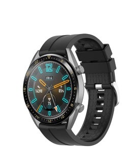 Generic 22mm Strap Band Silicone 22MM For Samsung galaxy watch 3 45mm /watch 46mm/Gear S3/Huawei watch GT2E/GT (42mm,46mm)/GT2 Pro/GT2 46MM/honor Magic Watch2 46mm/Amazfit GTR 47mm/GTR 2/2e (Black)  - Image 1