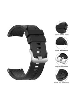 Generic 22mm Strap Band Silicone 22MM For Samsung galaxy watch 3 45mm /watch 46mm/Gear S3/Huawei watch GT2E/GT (42mm,46mm)/GT2 Pro/GT2 46MM/honor Magic Watch2 46mm/Amazfit GTR 47mm/GTR 2/2e (Black)  - Image 2