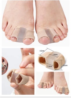 Generic 2Pcs Gel Toe Separators, Overlapping Bunion Corrector, Silicone Toe Separators with Soft Gel Pad Pain Relief Bunion Bunion Corrector, Nylon Silicone, One Size  - Image 4