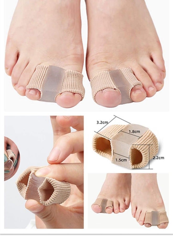 2Pcs Gel Toe Separators, Overlapping Bunion Corrector, Silicone Toe Separators with Soft Gel Pad Pain Relief Bunion Bunion Corrector, Nylon Silicone, One Size - Image 4