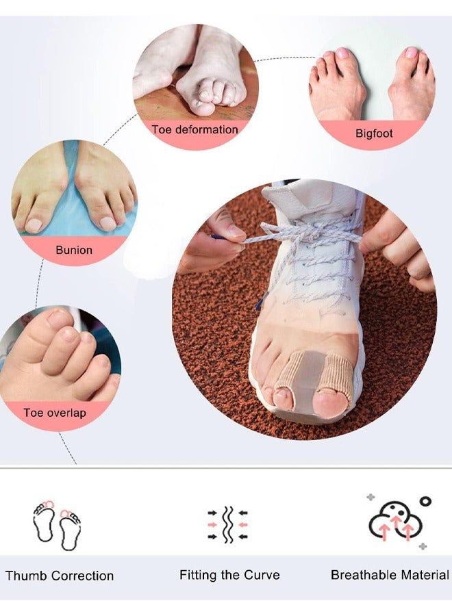 2Pcs Gel Toe Separators, Overlapping Bunion Corrector, Silicone Toe Separators with Soft Gel Pad Pain Relief Bunion Bunion Corrector, Nylon Silicone, One Size - Image 5