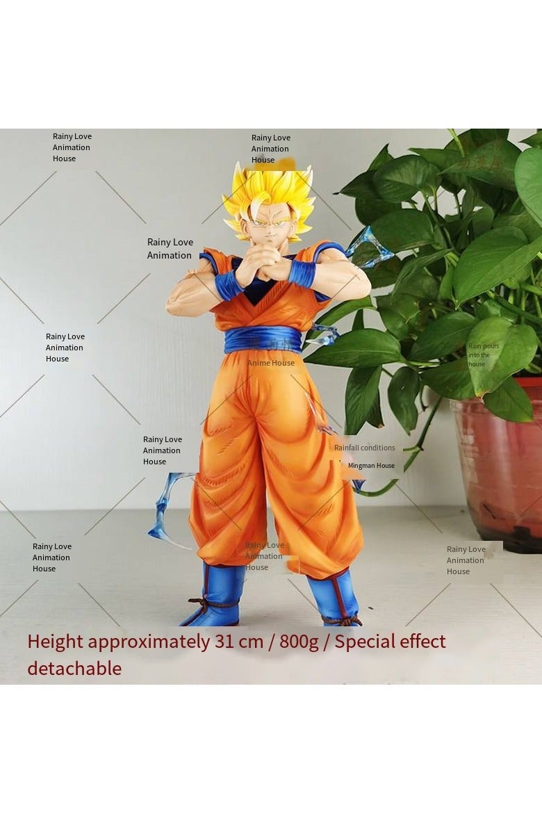 general Dragon Ball, Majin Factory Super Saiyan 2 Goku Statue - Ultra-Detailed Anime Collectible with Electric Ki Effects, Ideal for Display 30cm - Image 1