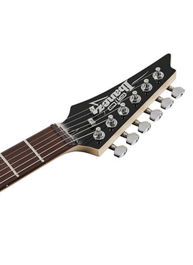 Ibanez Ibanez GRX70QAL 6 String Solid Body Electric Lefty Guitar – Transparent Blue Burst  - Image 5
